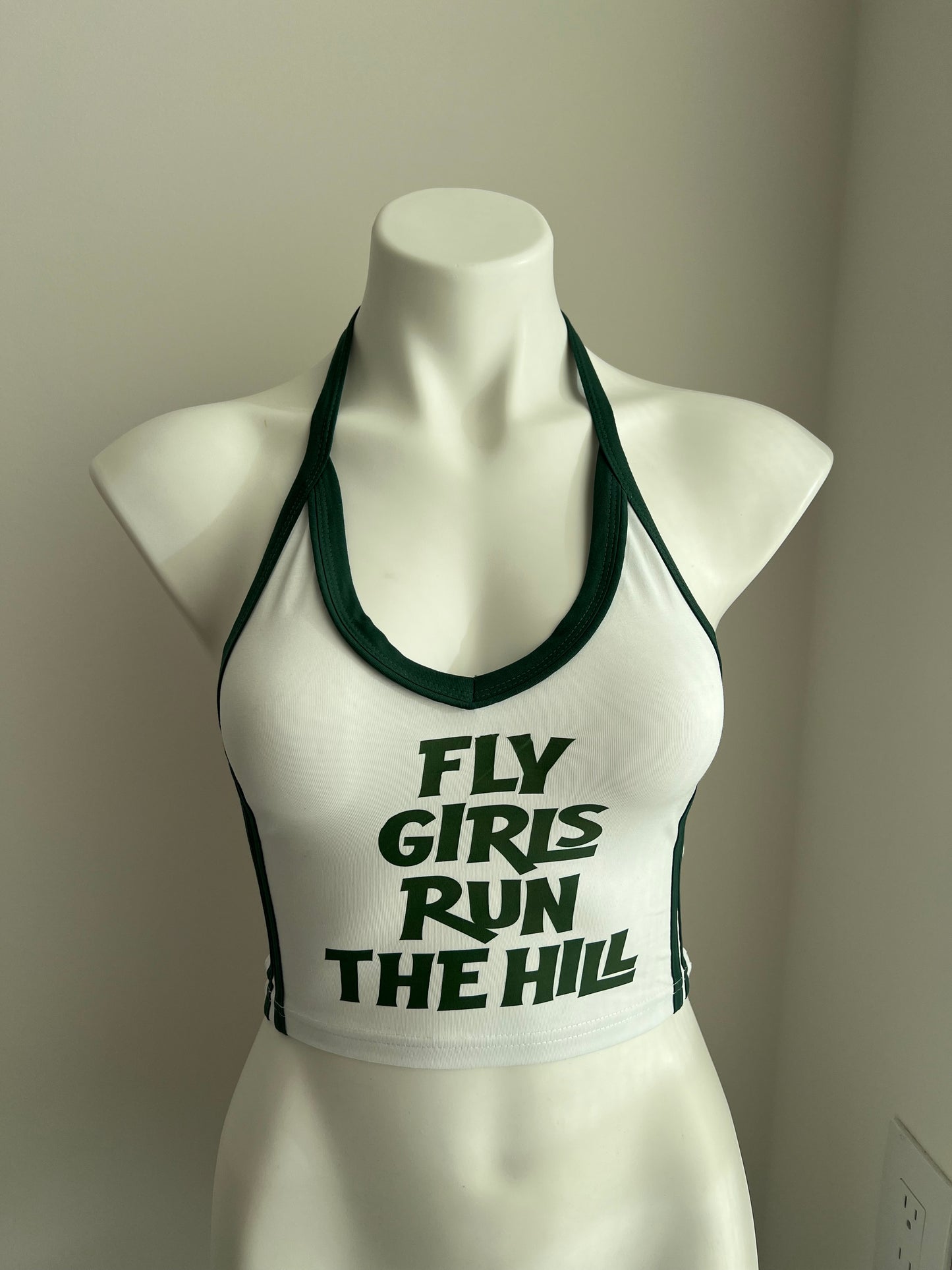 Fly Girls Run The Hill Halter Neck Tank Top (Stripes Version)
