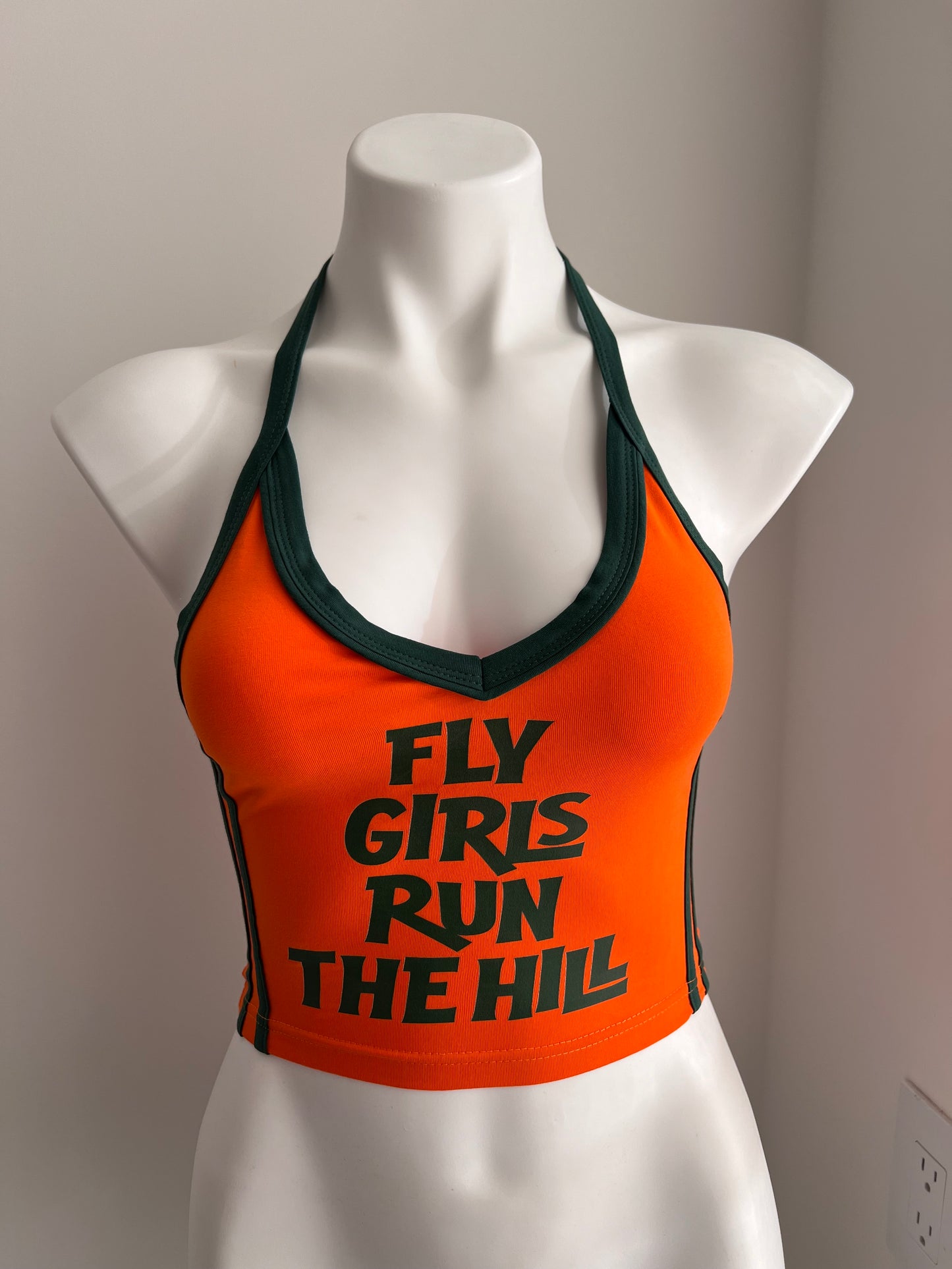 Fly Girls Run The Hill Halter Neck Tank Top (Stripes Version)